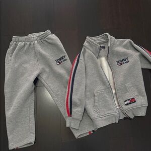 Tommy Jeans Kids Gray Sweatpants & Jacket Set